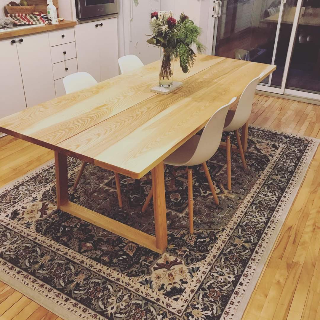 Table & banc en frêne